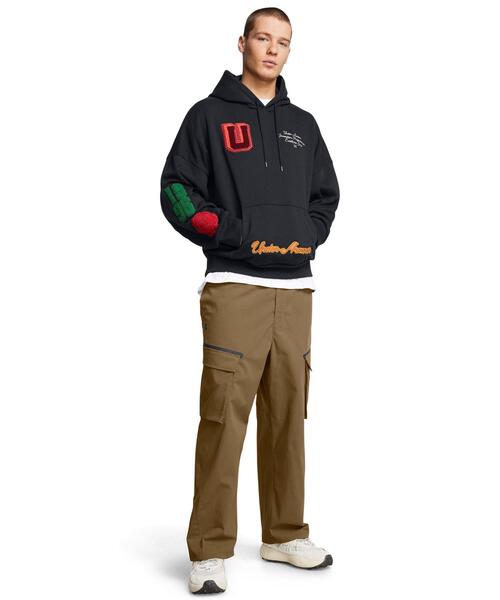 UNDER ARMOUR(アンダーアーマー)の「UAアイコン ヘビーウェイト テリー オーバーサイズ オンディスプレー フーディー(ライフスタイル/メンズ)(スウェット・メンズ・ブラック・3XL/XL/2XL/M/L/S)」の3枚目の写真