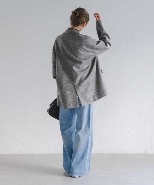 追加》オーバーサイズチェックジャケット（テーラードジャケット