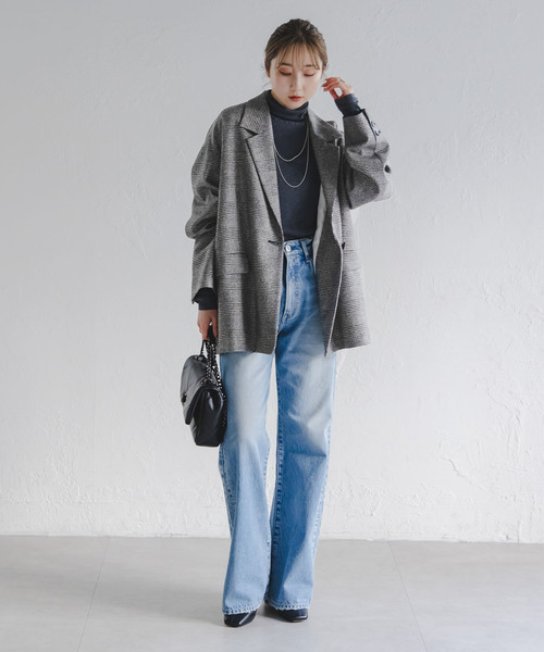 追加》オーバーサイズチェックジャケット（テーラードジャケット