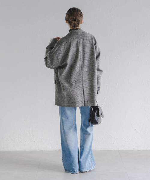 追加》オーバーサイズチェックジャケット（テーラードジャケット