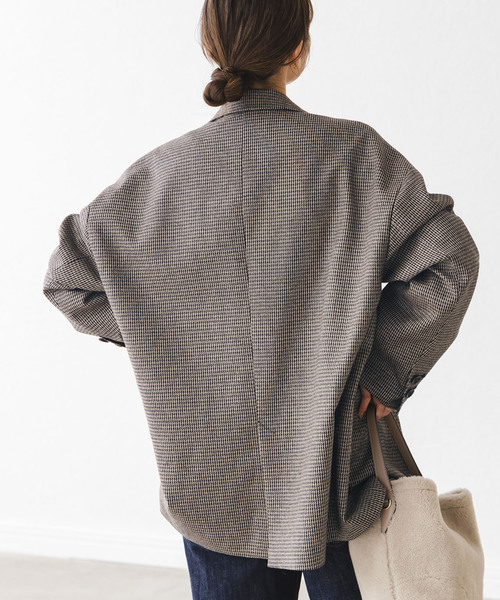 追加》オーバーサイズチェックジャケット（テーラードジャケット
