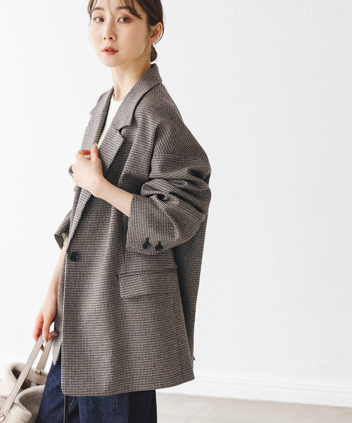 追加》オーバーサイズチェックジャケット（テーラードジャケット
