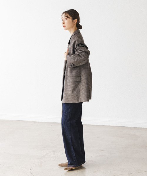 追加》オーバーサイズチェックジャケット（テーラードジャケット