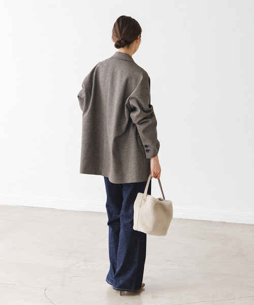 追加》オーバーサイズチェックジャケット（テーラードジャケット