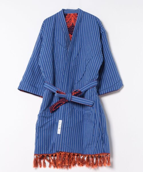 PUEBCO（プエブコ）の「RUG FABRIC REVERSIBLE GOWN Navy Blue（ガウン/バスローブ・メンズ・ブルー系その他・ONE SIZE）」の6枚目の写真
