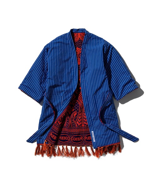 PUEBCO（プエブコ）の「RUG FABRIC REVERSIBLE GOWN Navy Blue（ガウン/バスローブ・メンズ・ブルー系その他・ONE SIZE）」の8枚目の写真