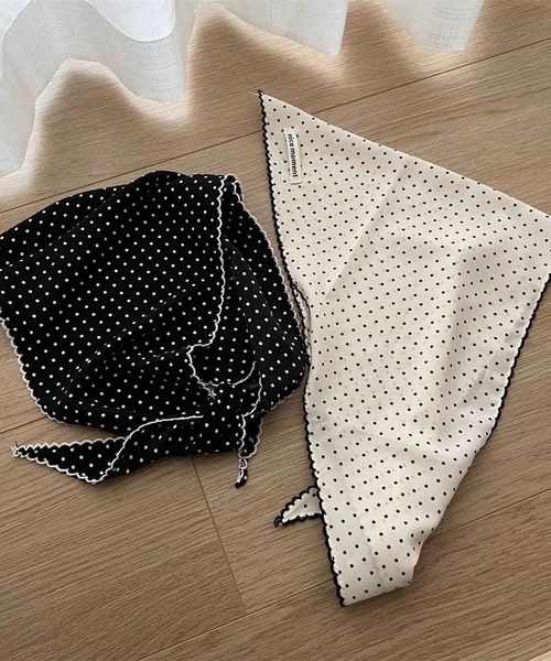 Vini（ヴィニ）の「ヘア スカーフ（バンダナ/スカーフ・レディース・ホワイト/ホワイト系その他/ブラック/ブルー・ONESIZE）」の5枚目の写真