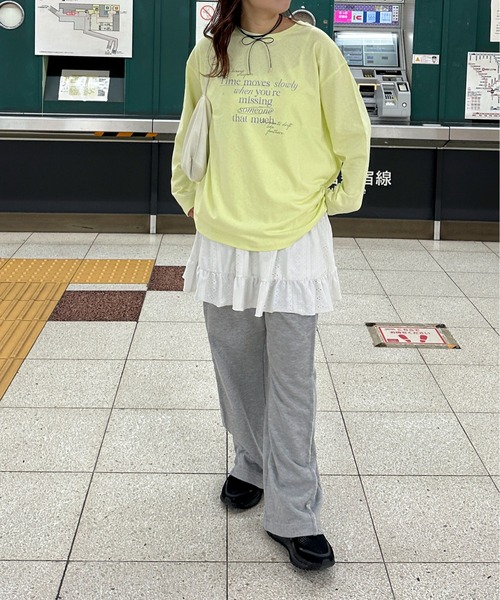 PILIT（ピリット）の「レタリング　ロゴロンTee（Tシャツ/カットソー・レディース・アイボリー/オートミール/イエロー系その他・MEDIUM）」の11枚目の写真