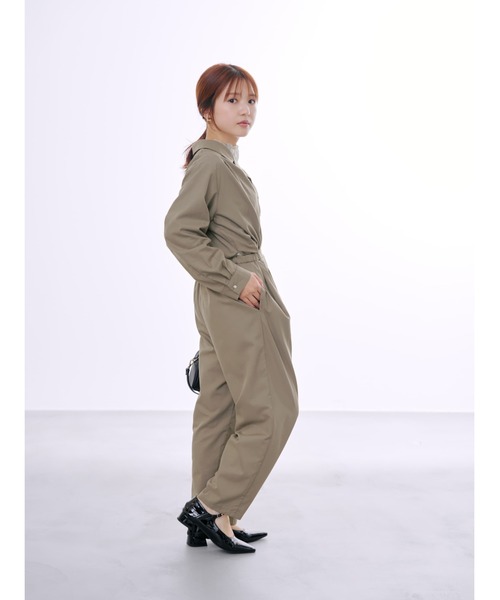 セミドッキングテーパードオールインワン 【低身長・小柄女性