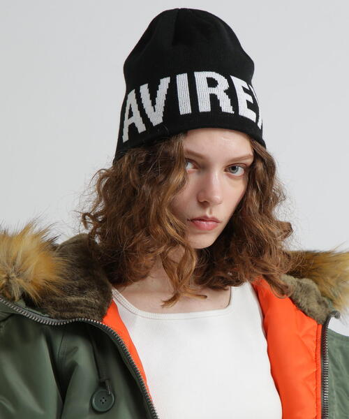 直営店限定》AVIREX LOGO BEANIE/ロゴ ビーニー/ニットキャップ