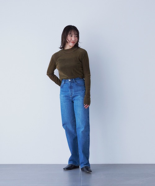 YANUK(ヤヌーク)の「ボーイズストレート"LEA"(デニムパンツ・レディース・ブルー・27inch/26inch/25inch/24inch/23inch/22inch/21inch)」の2枚目の写真