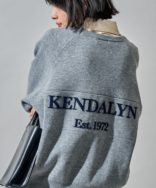 セール】ブラシ刺繍 ラグランニット/ スウェットライクニット（ニット