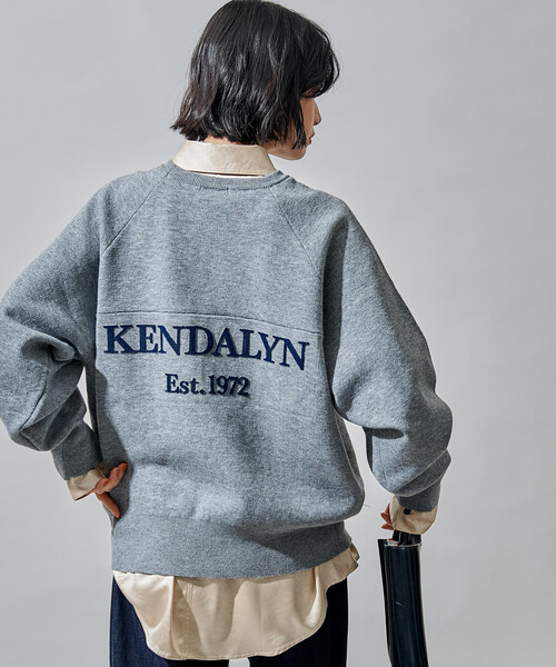 FREAK'S STORE(フリークスストア)の「ブラシ刺繍 ラグランニット/ スウェットライクニット(ニット/セーター・レディース・ライトグレー/グリーン/ネイビー・フリ-)」の11枚目の写真