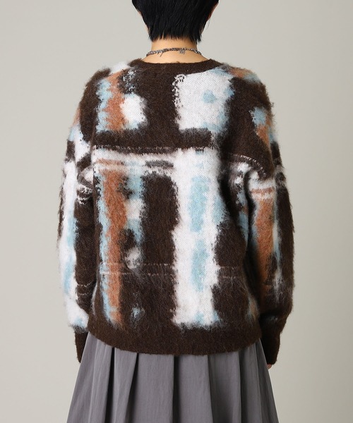 forget-me-nots(フォーゲットミーノッツ)の「Forget-me-nots Mohair Marble Cardigan FMN-25AW-KN-003(カーディガン/ボレロ・レディース・ブラウン/オリーブ・FREE)」の4枚目の写真