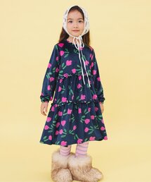 BREEZE | 【WEB限定/ジュニア対応】レトロ総柄ベロアワンピース(ワンピース)