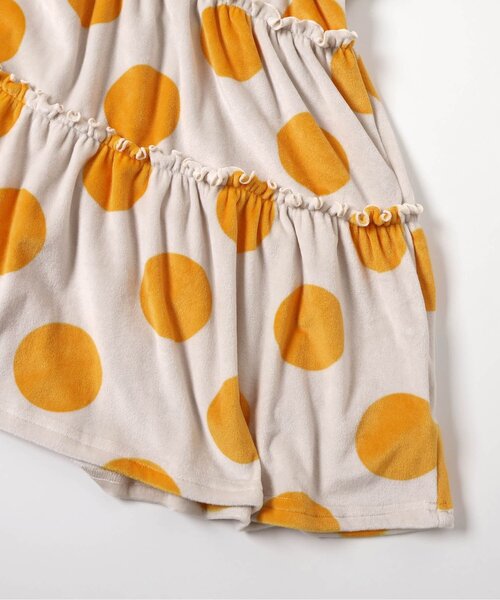 BREEZE（ブリーズ）の「【WEB限定/ジュニア対応】レトロ総柄ベロアワンピース（ワンピース・キッズ・イエロー/ネイビー/オフホワイト・100/120/110/90/140/130）」の15枚目の写真