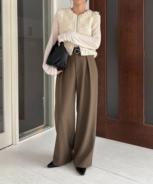 CAPRICIEUX LE'MAGE（カプリシューレマージュ）の「ハンドニットベスト（ニット/セーター・レディース・ブラック/ブラウン/ホワイト系その他・FREE）」の11枚目の写真