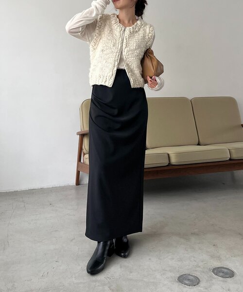 CAPRICIEUX LE'MAGE（カプリシューレマージュ）の「ハンドニットベスト（ニット/セーター・レディース・ブラック/ブラウン/ホワイト系その他・FREE）」の14枚目の写真