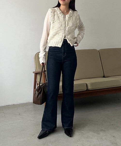 CAPRICIEUX LE'MAGE（カプリシューレマージュ）の「ハンドニットベスト（ニット/セーター・レディース・ブラック/ブラウン/ホワイト系その他・FREE）」の19枚目の写真