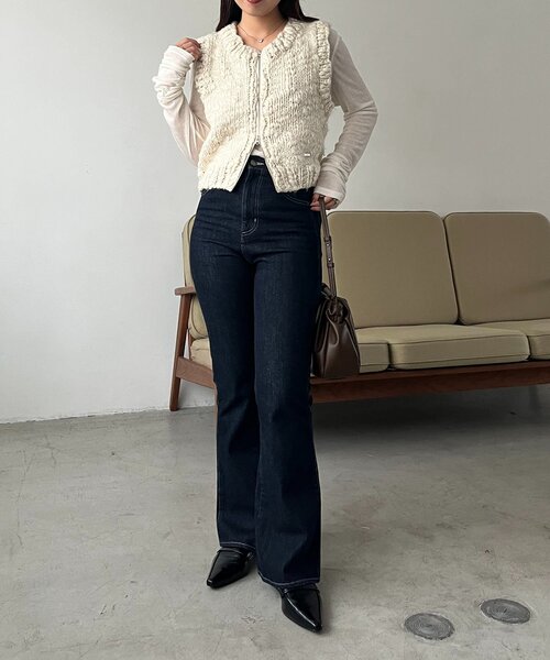 CAPRICIEUX LE'MAGE（カプリシューレマージュ）の「ハンドニットベスト（ニット/セーター・レディース・ブラック/ブラウン/ホワイト系その他・FREE）」の20枚目の写真