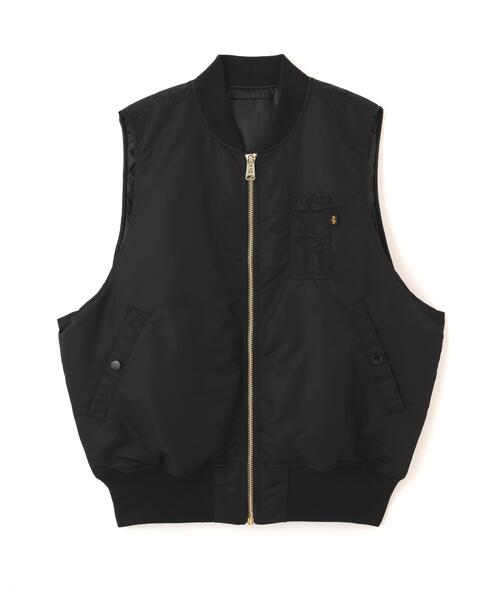 Alpha Industries(アルファインダストリーズ)の「Alpha Industries/アルファ インダストリーズ/MA-1 FLIGHT VEST/エムエーワン フライトベスト(MA-1・メンズ・グレー系その他3/グレー系その他6/ブラック・L/M/S/XL/XS)」の2枚目の写真
