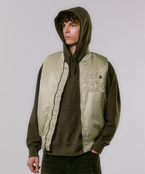 Alpha Industries(アルファインダストリーズ)の「Alpha Industries/アルファ インダストリーズ/MA-1 FLIGHT VEST/エムエーワン フライトベスト(MA-1・メンズ・グレー系その他3/グレー系その他6/ブラック・L/M/S/XL/XS)」の10枚目の写真