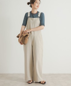 セール】リネンライクVネックオールインワン◇（つなぎ/オールインワン