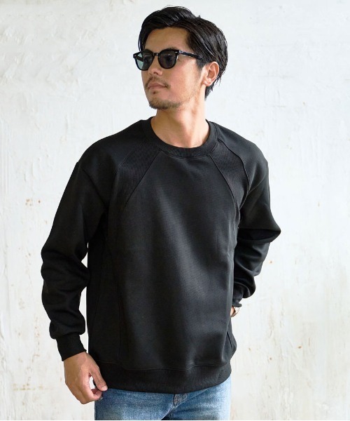 BENUSTA(ベヌスタ)の「『BENUSTA/ベヌスタ』リブ切り替えトレーナー【GC】(スウェット・メンズ・ベージュ/グレー/ブラック・3L/XL)」の1枚目の写真