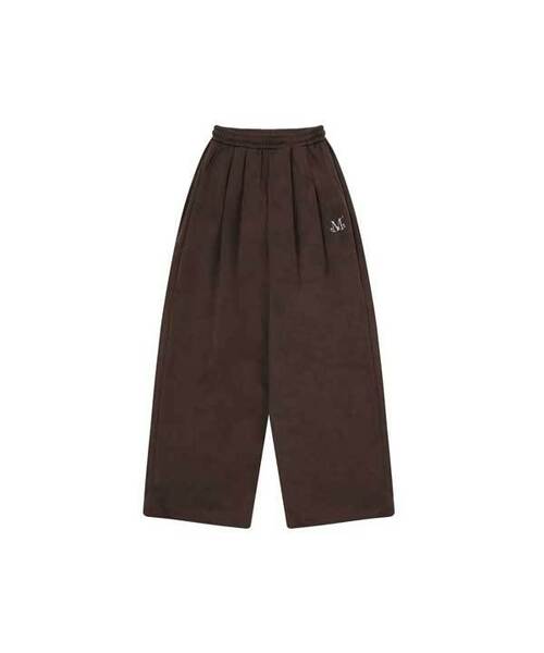 MUCENT(ムセント)の「シウッド6ピンタックワイドスウェットパンツ 男女共用 (4カラー)(スウェットパンツ・レディース・ブラウン/ホワイト/ブラック/グレー・FREE/1)」の1枚目の写真