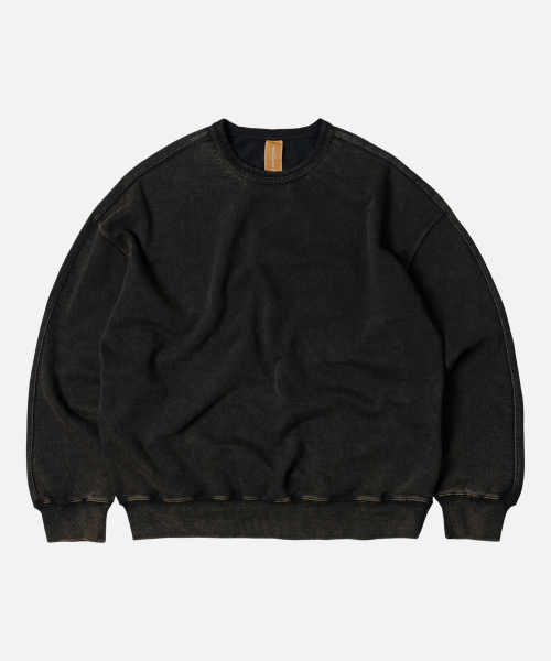 FRIZMWORKS(フリズムワークス)の「OG VINTAGE DYEING SWEATSHIRT _ BLACK BROWN(スウェット・メンズ・その他・SMALL/MEDIUM/LARGE/X-LARGE)」の1枚目の写真
