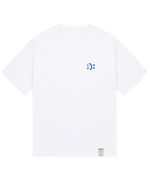 GRAVER（グレーバー）の「[UNISEX] SMALL DOUBLE DRAWING SMILE SHORT SLEEVE T-SHIRT_WHITE（Tシャツ/カットソー）」