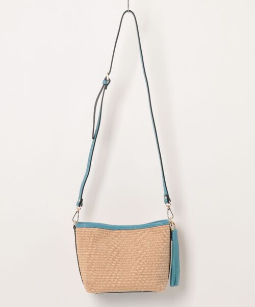 NOMBRE IMPAIR(ノンブルアンペール)の「【Antonello Masi】フリンジチャームBAG(ショルダーバッグ・レディース・グリーン/サックスブルー・FREE)」の1枚目の写真