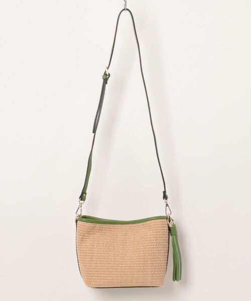 NOMBRE IMPAIR(ノンブルアンペール)の「【Antonello Masi】フリンジチャームBAG(ショルダーバッグ・レディース・グリーン/サックスブルー・FREE)」の2枚目の写真