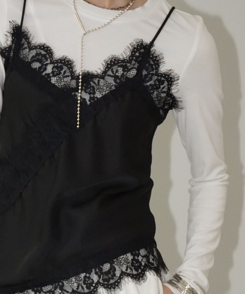 chuclla(チュクラ)の「レーストリムサテンキャミソール chw26s006(キャミソール・レディース・ブラック/ホワイト/ブラウン・FREE)」の13枚目の写真