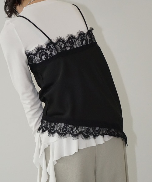 chuclla(チュクラ)の「レーストリムサテンキャミソール chw26s006(キャミソール・レディース・ブラック/ホワイト/ブラウン・FREE)」の15枚目の写真