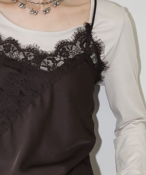 chuclla(チュクラ)の「レーストリムサテンキャミソール chw26s006(キャミソール・レディース・ブラック/ホワイト/ブラウン・FREE)」の18枚目の写真