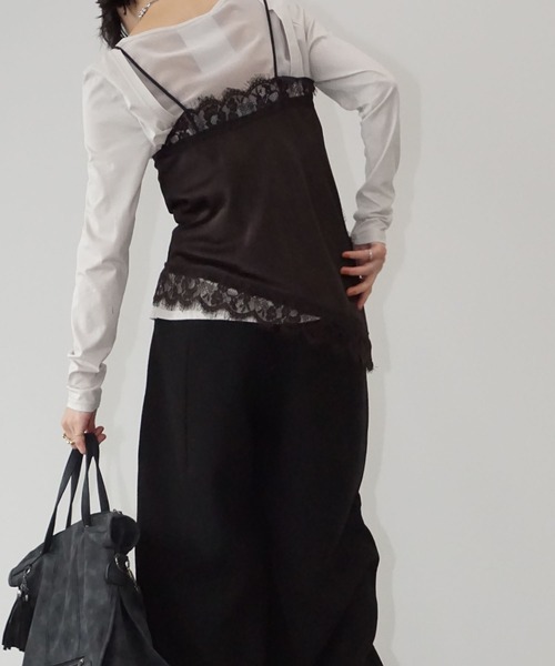 chuclla(チュクラ)の「レーストリムサテンキャミソール chw26s006(キャミソール・レディース・ブラック/ホワイト/ブラウン・FREE)」の19枚目の写真