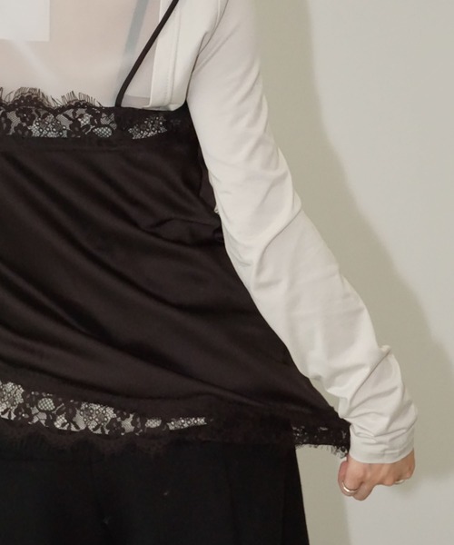 chuclla(チュクラ)の「レーストリムサテンキャミソール chw26s006(キャミソール・レディース・ブラック/ホワイト/ブラウン・FREE)」の21枚目の写真