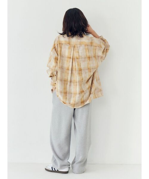 Ungrid（アングリッド）の「ブリーチチェックルーズシャツ（シャツ/ブラウス・レディース・ブルー/イエロー・FREE）」の7枚目の写真