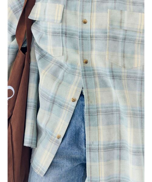 Ungrid（アングリッド）の「ブリーチチェックルーズシャツ（シャツ/ブラウス・レディース・ブルー/イエロー・FREE）」の13枚目の写真
