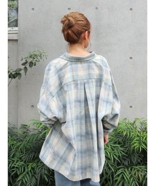 Ungrid（アングリッド）の「ブリーチチェックルーズシャツ（シャツ/ブラウス・レディース・ブルー/イエロー・FREE）」の15枚目の写真