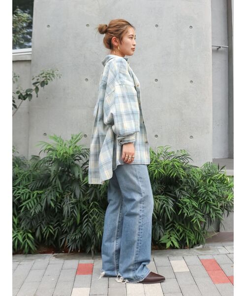Ungrid（アングリッド）の「ブリーチチェックルーズシャツ（シャツ/ブラウス・レディース・ブルー/イエロー・FREE）」の18枚目の写真