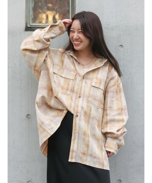 Ungrid（アングリッド）の「ブリーチチェックルーズシャツ（シャツ/ブラウス・レディース・ブルー/イエロー・FREE）」の20枚目の写真