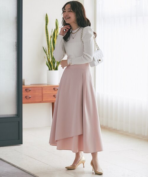 La boutique BonBon（ラブティックボンボン）の「【春まで使える！】アンゴラタッチパワショルリブニット（ニット/セーター・レディース・ブラック/サックスブルー/ピンク/ホワイト・FREE）」の22枚目の写真