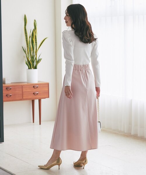 La boutique BonBon（ラブティックボンボン）の「【春まで使える！】アンゴラタッチパワショルリブニット（ニット/セーター・レディース・ブラック/サックスブルー/ピンク/ホワイト・FREE）」の21枚目の写真