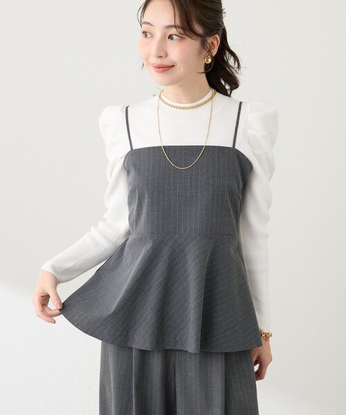 La boutique BonBon（ラブティックボンボン）の「【春まで使える！】アンゴラタッチパワショルリブニット（ニット/セーター・レディース・ブラック/サックスブルー/ピンク/ホワイト・FREE）」の11枚目の写真