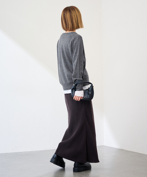 FRAMeWORK（フレームワーク）の「≪追加≫イタリアヤーン basic クルーカーディガン 2（カーディガン/ボレロ・レディース・ネイビー/ブルー/チャコールグレー/ホワイト・FREE）」の7枚目の写真