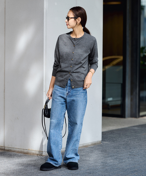 FRAMeWORK（フレームワーク）の「≪追加≫イタリアヤーン basic クルーカーディガン 2（カーディガン/ボレロ・レディース・ネイビー/ブルー/チャコールグレー/ホワイト・FREE）」の13枚目の写真