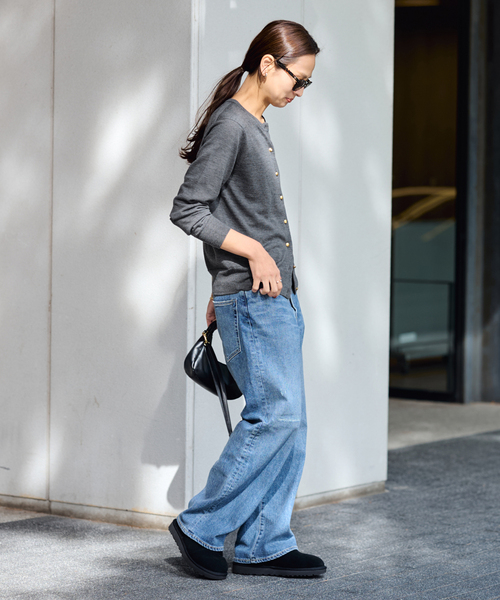 FRAMeWORK（フレームワーク）の「≪追加≫イタリアヤーン basic クルーカーディガン 2（カーディガン/ボレロ・レディース・ネイビー/ブルー/チャコールグレー/ホワイト・FREE）」の14枚目の写真