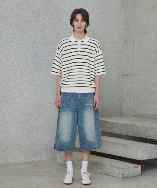 GLW（ジーエルダブリュ）の「ストライプカラーハーフニットアイボリー（ニット/セーター・レディース・その他・SMALL/MEDIUM/LARGE）」の5枚目の写真